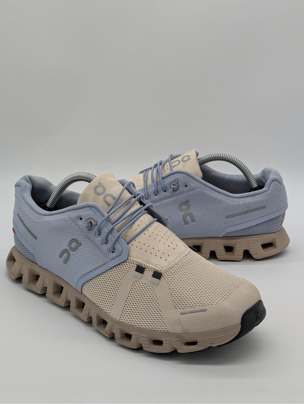 On Running Cloud 5 Nimbus Moon Active Shoes Blue Tan Women's Size 11 59.98015